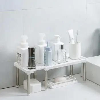 

35-47CM Retractable Kitchen Spice Holder Racks Home Seasoning Storage Rack Stainless Steel Countertop Finishing Rack