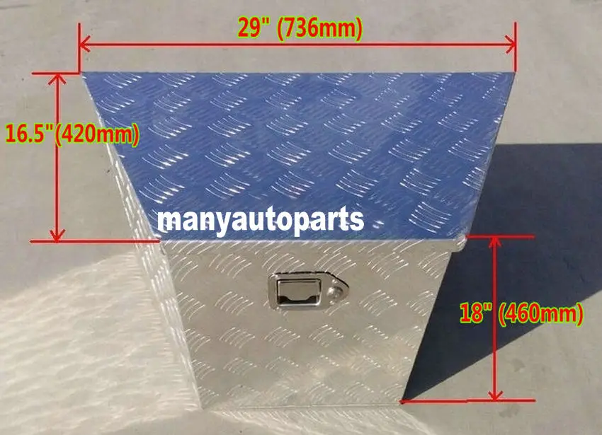 3" x 18" x 1" Черный алюминиевый пикап багажник под кровать ящик для инструментов трейлер для хранения