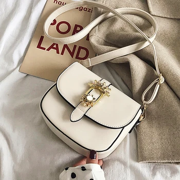 

Elegant Female Saddle Bag 2019 Fashion New High Quality PU Leather Women's Designer Handbag Diamond Lock Shoulder Messenger Bag