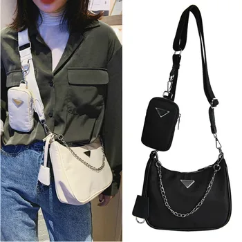 

Female bag nylon diagonal bag net red niche armpit bag female super fire black foreign gas shoulder shoulder dumpling bag