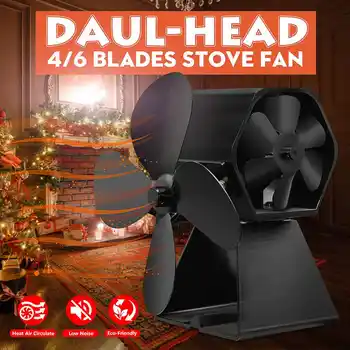 

2/3/4/5 Blade Mini Heat Powered Fireplace Fan Stove Fan Eco-Friendly Thermal Wood Log Burner Warmer Fan Home Decor