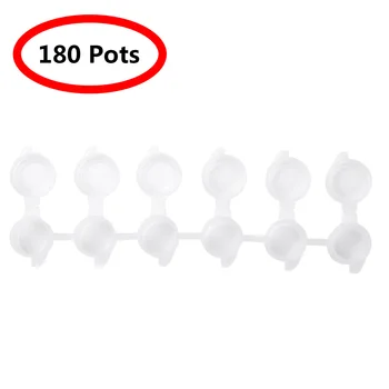 

6 Cups/Strips 3ml Mini Empty Paint Pot Pod Strips Arts Crafts Watercolor Draw Pigment Plastic Palette Storage Containers