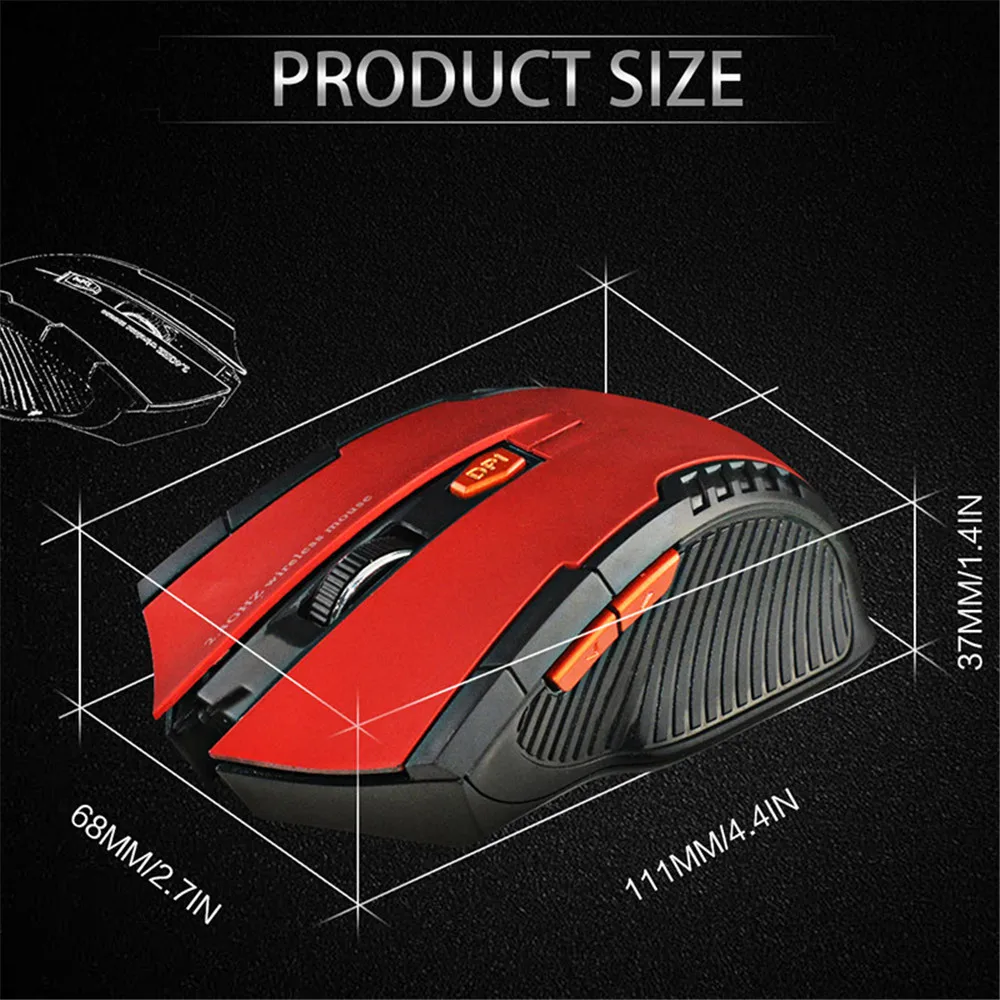 2.4GHz Wireless Gaming mouse Mice With USB Receiver Gamer 2000DPI Mouse For Computer PC Laptop Gamer Gaming mini computer mouse Mice