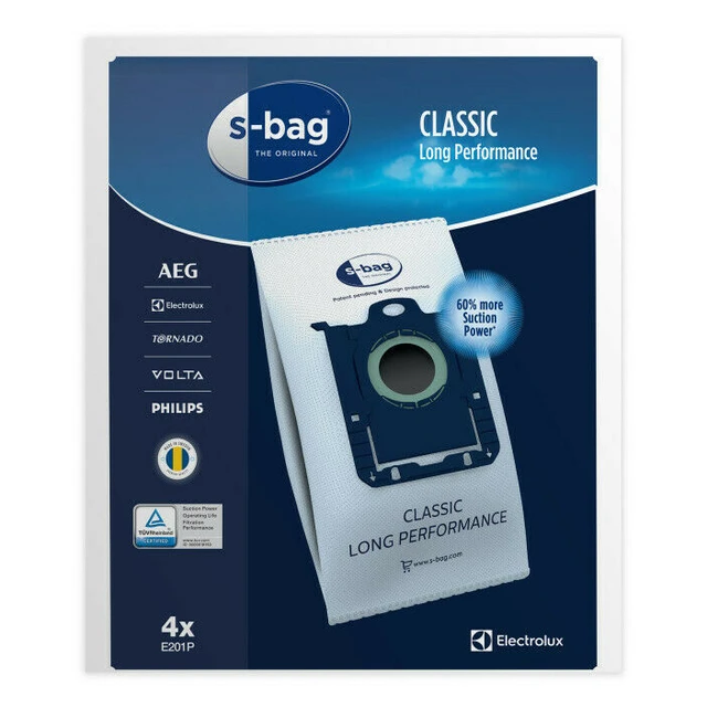 Electrolux S Bag Classic Long Performance Vacuum Bags - 3 Bags