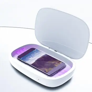 

UV Sterilizer Box Jewelry Watch Phone Face Mask Ultraviolet Light Disinfection Aromatherapy with Wireless Charger