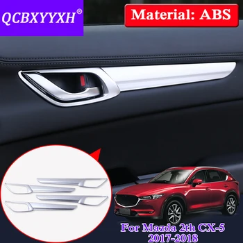

QCBXYYXH Car Styling 4pcs Inner Door Handle Box Sequins For Mazda 2th CX-5 2017 2018 Internal Door Bowl Stickers Interior Frame