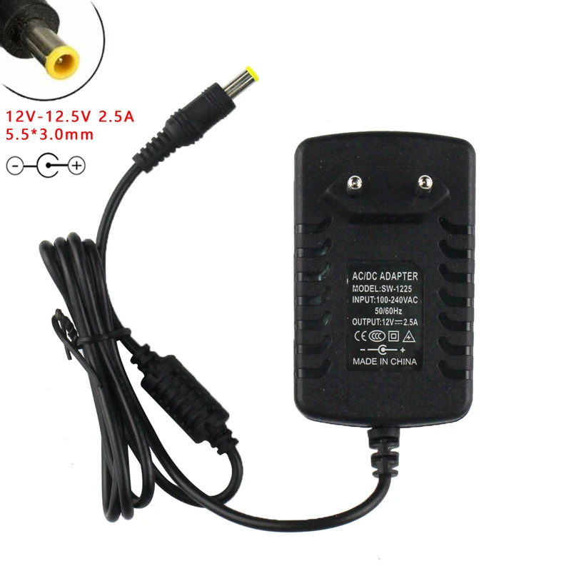 

12V-12.5V 2.5A 5.5*3.0mm with pin AC/DC Adapter for Sony SRS X5 Portable NFC Bluetooth Wireless Speaker Replacement Power Cord