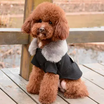 

G Pet Supplies Two-legged Clothes Solid Color Dogs Clothing Cross-border Hot Nizi Coat Warm Puppy Clothes Plush