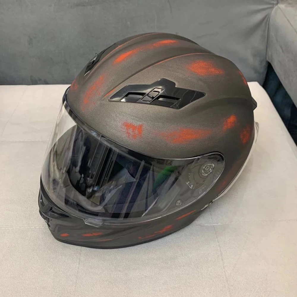 Полный уход за кожей лица мотоциклетный шлем ржавчины стиль Casco De Moto Capacete Мотокросс по бездорожью DOT Сертифицированный гоночный шлем каск