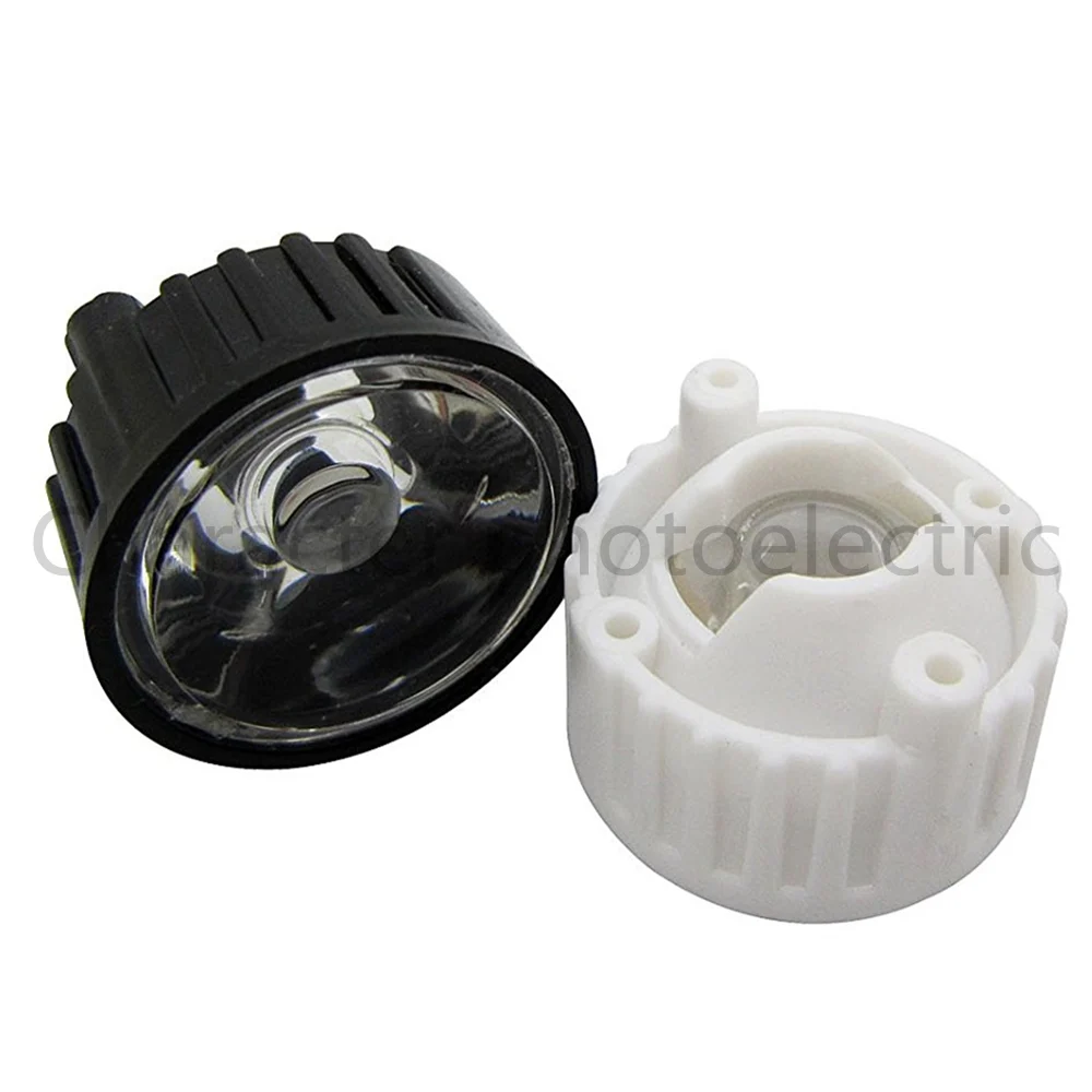 10 pcs 20mm LED Lens 60 Degree with White Holder for 1W 3W High Power LED Light 