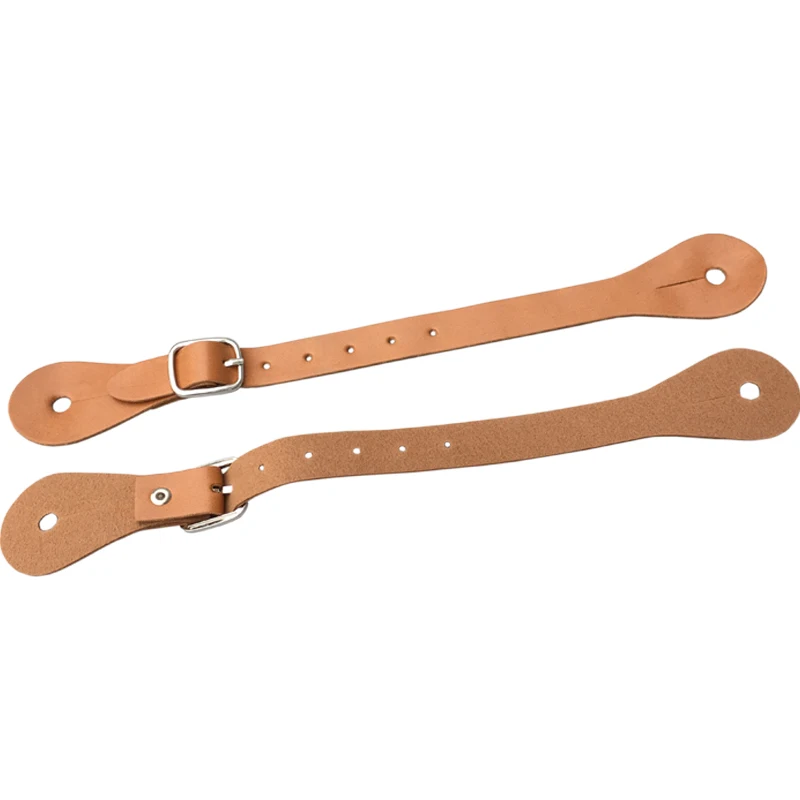 British Style Black Cow Leather Spur Strap Western Style High Imitation Genuine Leather Horse Accessories Equestrian Spurs Strap