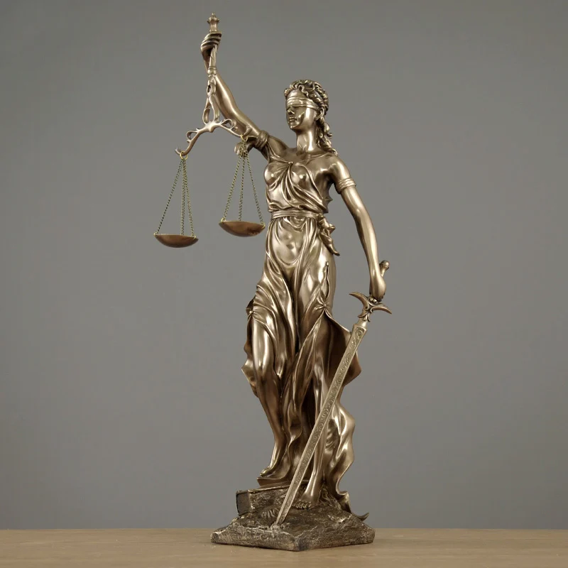 Justice Fair Themis статуи оправдания богиня скульптура Смола ремесло украшение дома