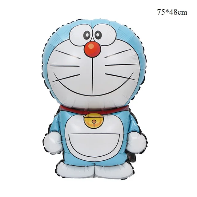 Globos de aluminio de dibujos animados Doraemon, pancarta de cumpleaños,  decoración de fiesta de Baby Shower, regalo para niños y niñas, Gato Jingle  azul - AliExpress