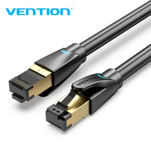 O condutor rj45 da taxa de transmissão do cabo de rede 5g era 40 gbps 2000 mhz do remendo de vention cat.8 sftp conduz resistente ao desgaste 0.5-25m