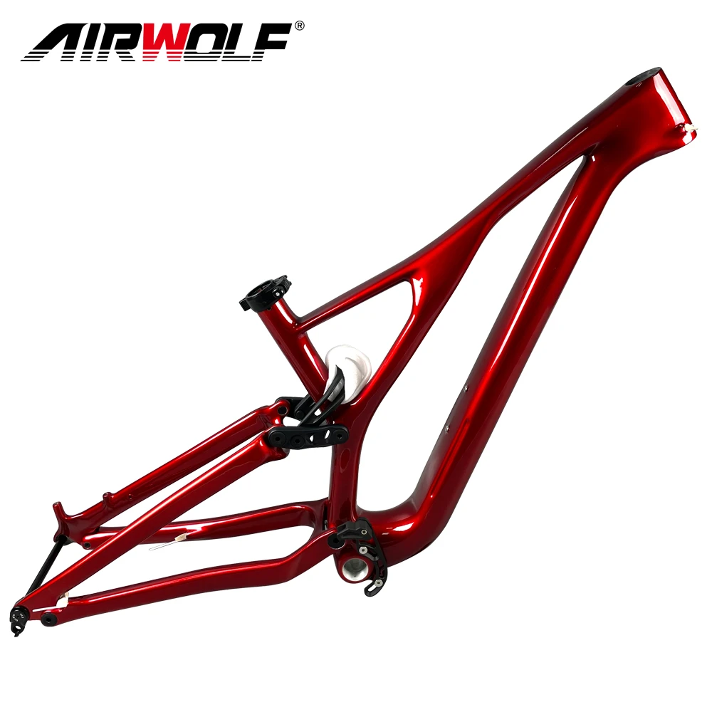 Airwolf Carbon Frame Mtb 29 Full Suspension Mountain Bike Frameset BSA  148*12mm Shock Travel 142mm Racing MTB Bicycle Frame M L
