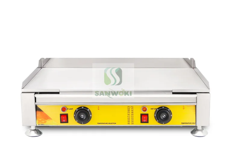 Electric Grill Barbecue Griddle Teppanyaki Machine cast iron Steak Grill Pan baked cake cold noodle machine pancake machine 3