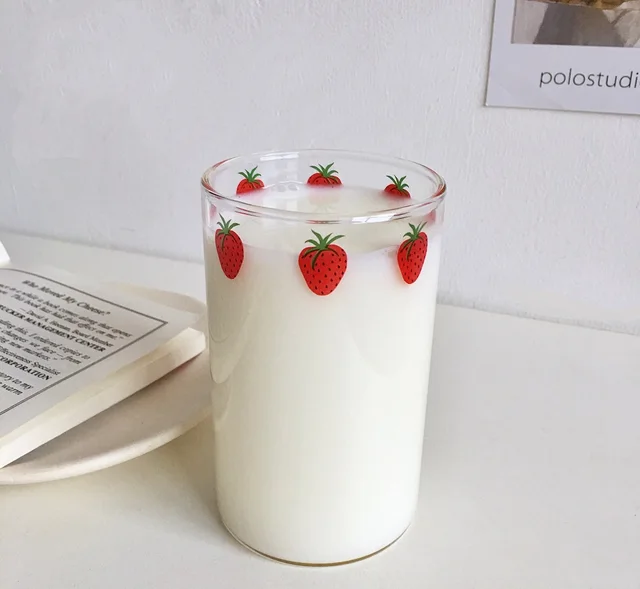 NANA Oosaki Nana Anime Water Cup Strawberry Glass Heat-resistant Milk Cup  Gift