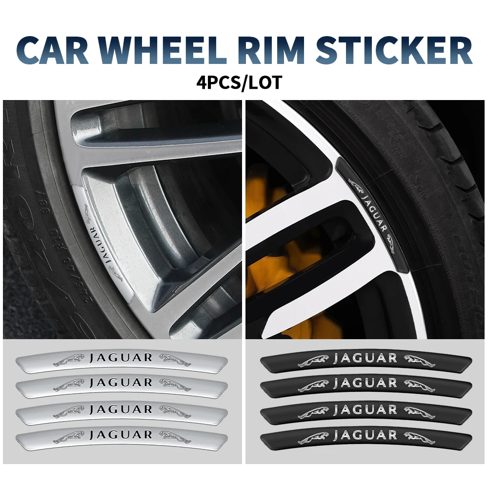 Car Accessories 4PCS Wheel Hub Power Aluminium Alloy Sticker For Jaguar X-TYPE F-TYPE S-TYPE XE XF XJ XK XJR XFR XJS F-PACE XEL |