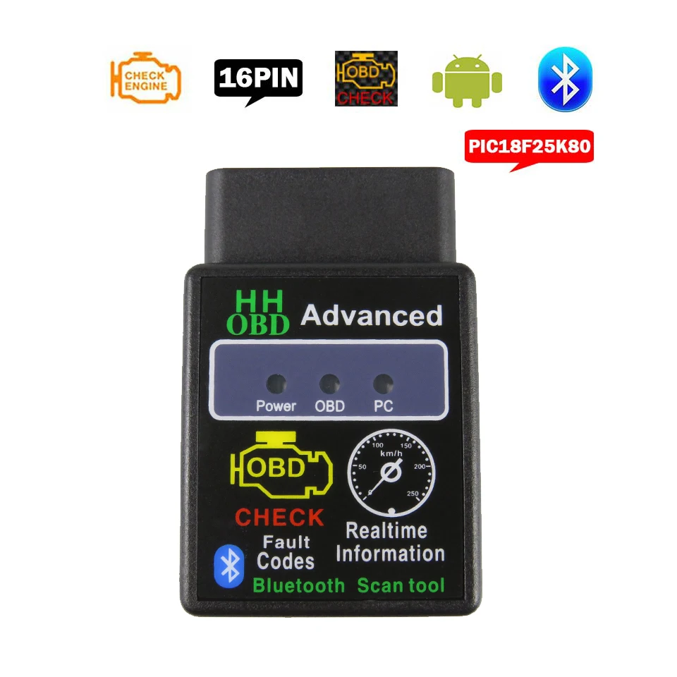 Elm327 Bluetooth Obd2 Car Diagnostictools Elm327 V1.5 Obdii Auto Code