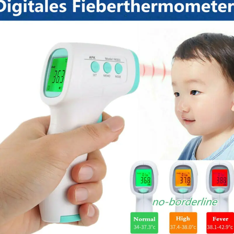

Non Contact Digital IR Infrared Forehead Thermometer Gun Children Adult Body Temperature