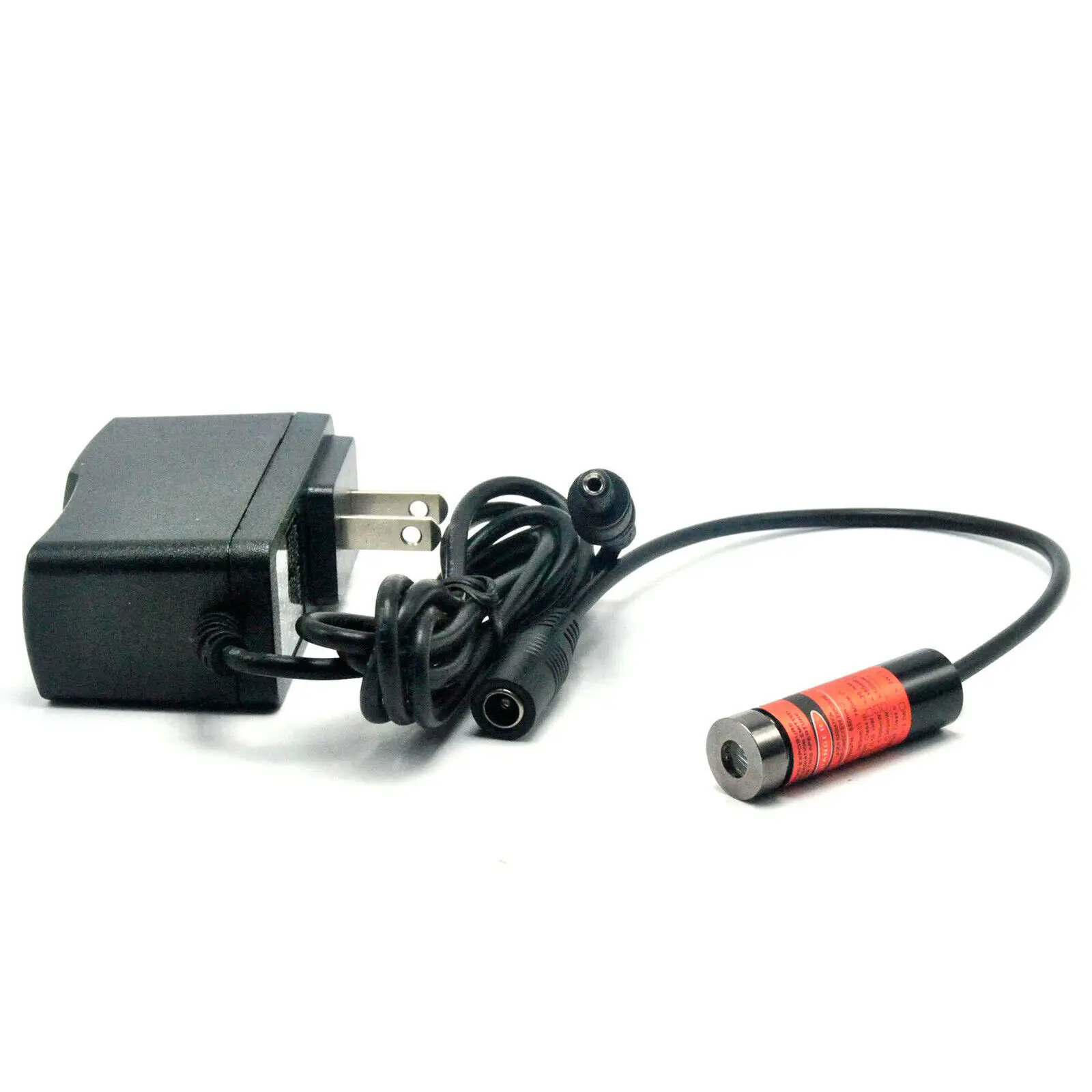 적색 레이저 다이오드 모듈, 3V-5V 모양, 5V 1A 커넥터 포함, 650nm, 100mW 크로스, 13x42mm