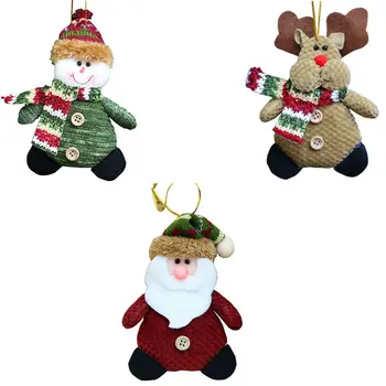 

2019 Xmas New Year DIY Christmas Decoration Supplies Indoor Christmas Tree Hanging Santa Claus Snowman Elk Ornaments for Home