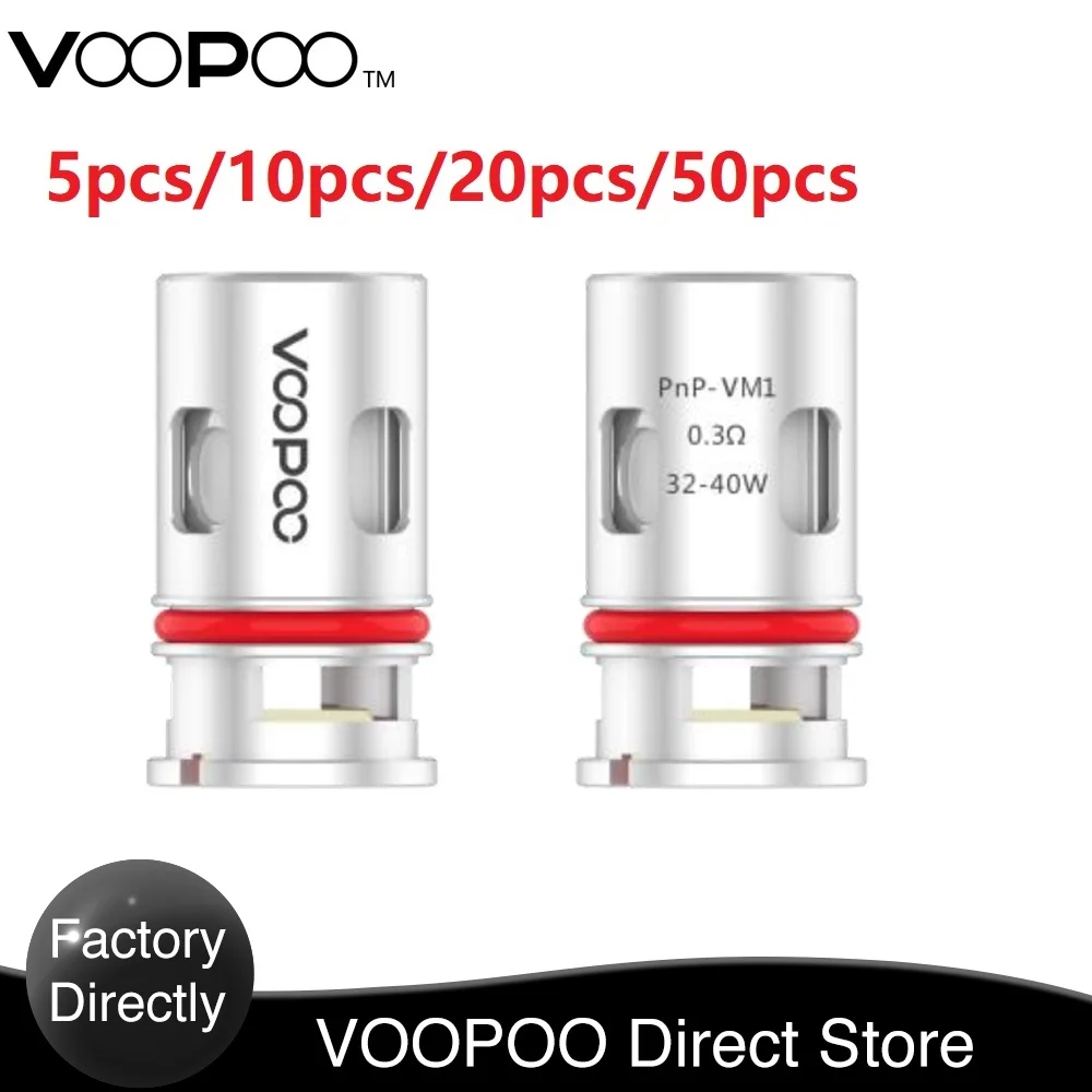 

In stock 5-50pcs !VOOPOO PnP-VM1 Mesh Coil for VINCI Kit With the PnP-VM1 0.3ohm Mesh Coil for your Pod E-Cigerette Vape Coil