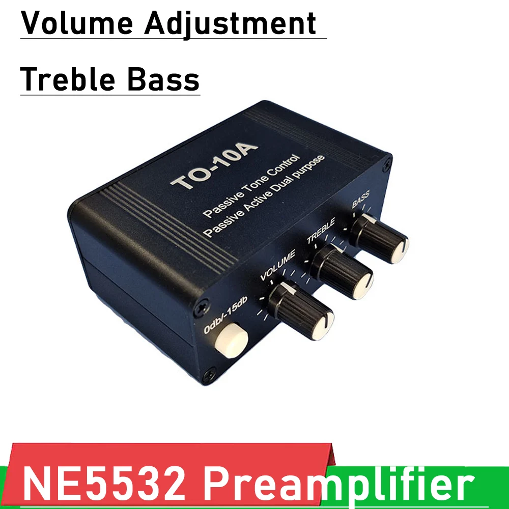

NE5532 Pre amplifier Tone control op amp Stereo Active Passive Attenuation Type Volume Adjustment Treble Bass Controller