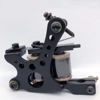 

Newest Cheap-Tattoo-Machines Handmade maquiagem Tattoo Machines Gun 10 Wrap Coils Cast Iron Machine For Liner And Shader caneta