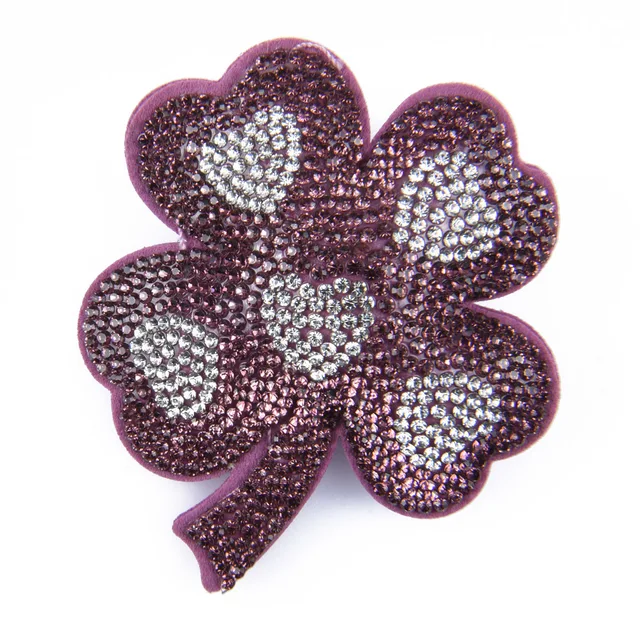 Hot Sale 1 Pcs Full Crystal Fabric Croc Shoe Charms Bling Embroidery Pink Shoes Decorations Grey Bear Clog Shoes Accessories b6003