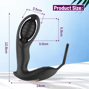 Anal Vibrator With Penis Ring Men Butt Plug Anus Sex Toys For Coulple Male Prostate Massage Masturbation Buttplug Anal Plugs 4