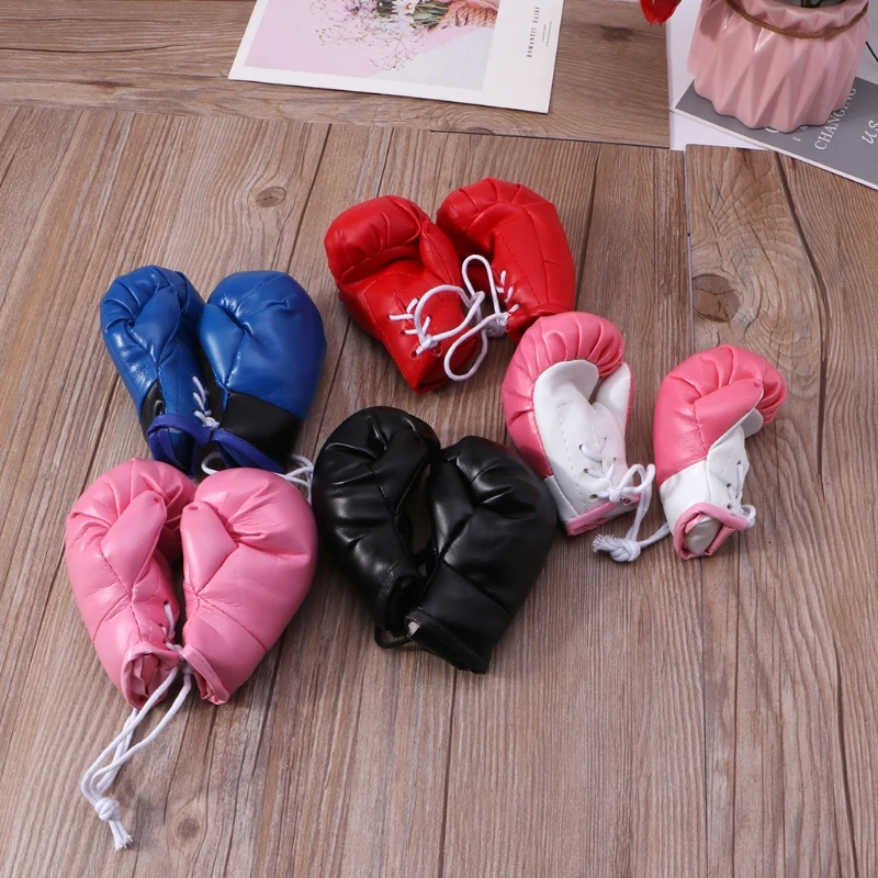 Mini Boxhandschuhe Anhänger Deko fürs Auto, Tasche usw. pink rosa