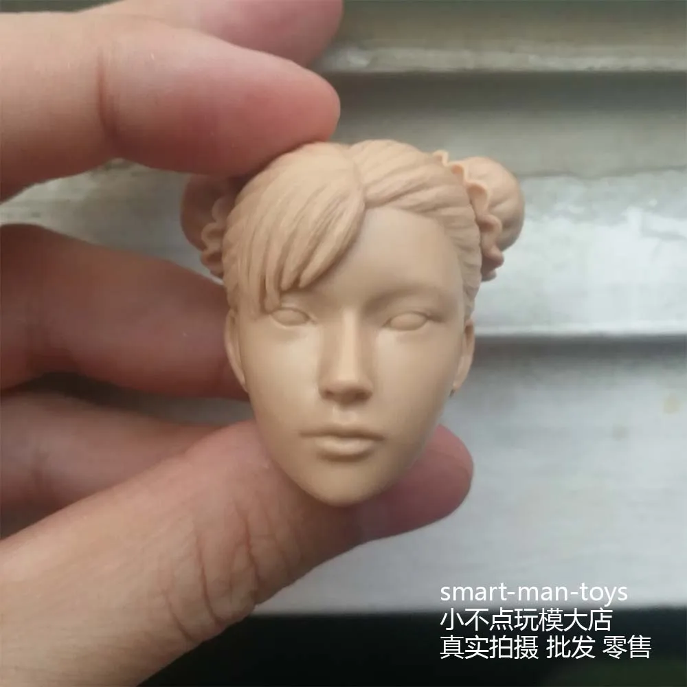 

1/6 scale Blank Head Sculpt Chun Li チュンリー Female Head unpainted