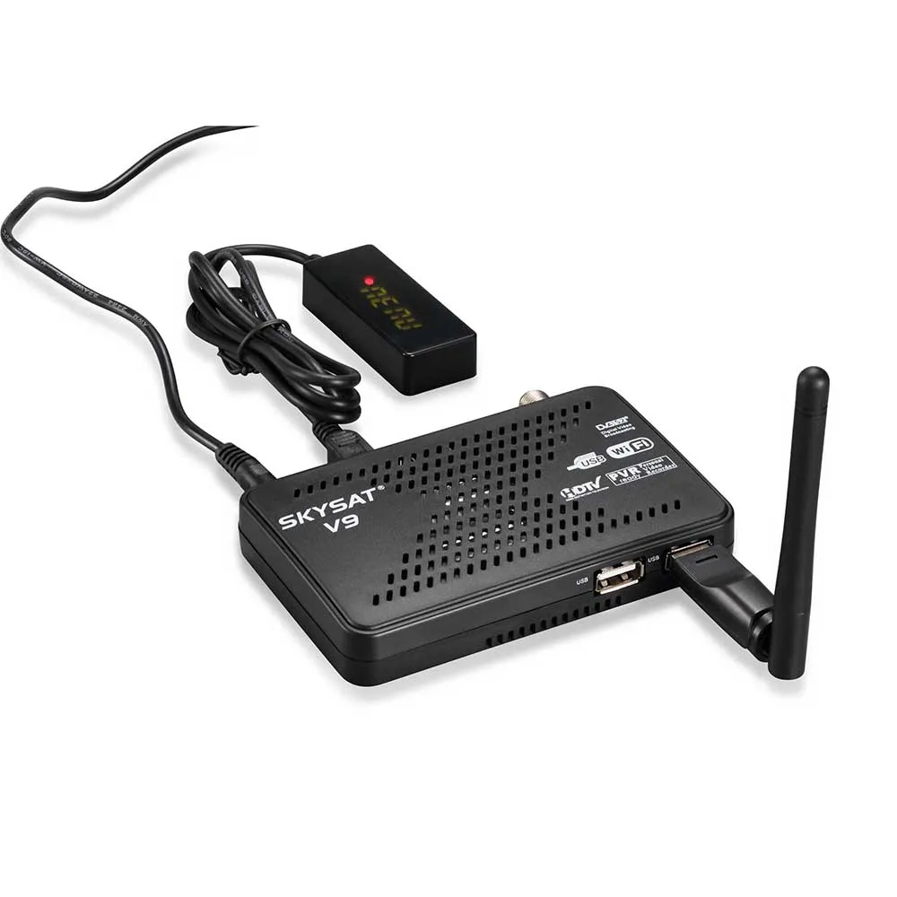 SKYSAT V9 CCCams сервер hd Newcamd DVB S2 спутниковый ресивер Поддержка WiFi 3G Youtube PVR PowerVu Biss