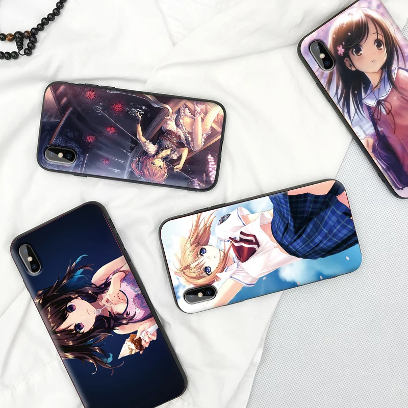 phone case for iPhone 11 Pro Max XR XS MAX X For Apple 8 7 6 5s s Plus Anime Girls Cover coque capa | Мобильные телефоны и