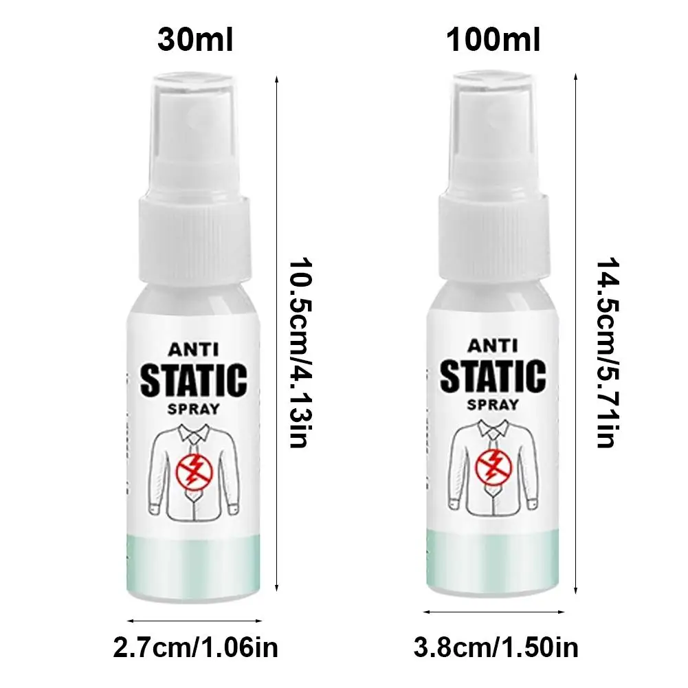 30 мл/100 мл антистатический спрей удаление статического электричества для одежды, стойкая против морщин, антиприлипания, бытовые химикаты, антистатический спрей