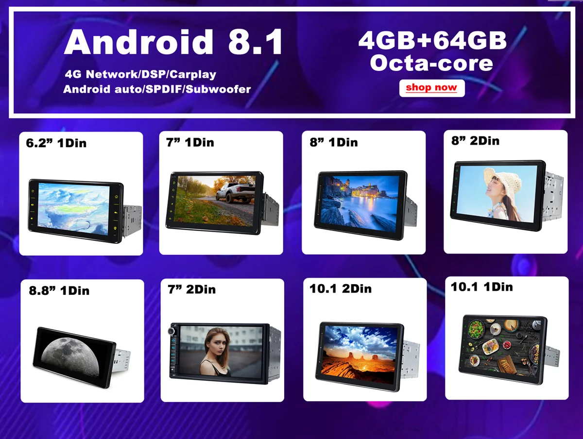 Best DSP Carplay 10.1" Android 8.1 Car Multimedia Radio for Toyota Highlander 2009-2014 GPS Subwoofer SPDIF WiFi 4G SIM DVR DAB OBD 0