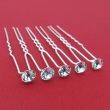 20 штук в партии 6 мм прозрачные хрустальные шпильки для волос стразы свадебные аксессуары для волос заколки для волос женские ювелирные изделия