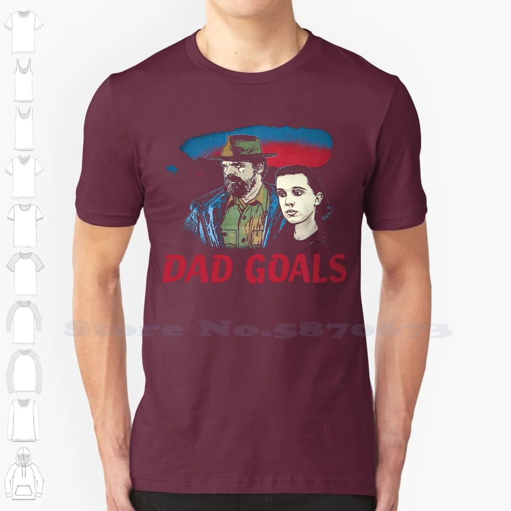 thumbnail image 1 of Camiseta para hombre del programa de televisión Stranger Tee Things Dad Goals Chief Hopper Eleven, 1 of 5