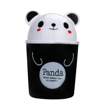 

Mini Creative Waste Bin Desktop Garbage Basket Table Home Trash Can Roll Swing With Lid Trumpet Desktops Desk Trash Can