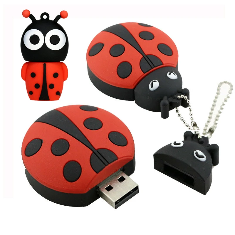 USB флеш-накопитель, 8 г, милые животные, божья коровка, USB флеш-накопитель, 32 г, флешка, 16 ГБ, USB флешка, жук, флеш-карта памяти, накопитель