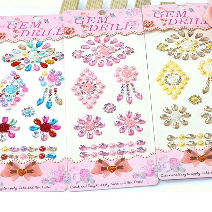 7   Pearl Resin Rhinestone Stickers Butterfly Rose Flower Diy Handmade Mobile Phone Nails Diy Jewelry Acrylic Drill Stickers