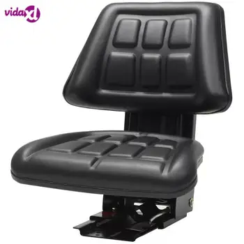 

VidaXL High-Quality Tractor Seat Adjustment With Suspension Black Water-Resistant PVC Material Hydraulic Engineering Vehicle V3