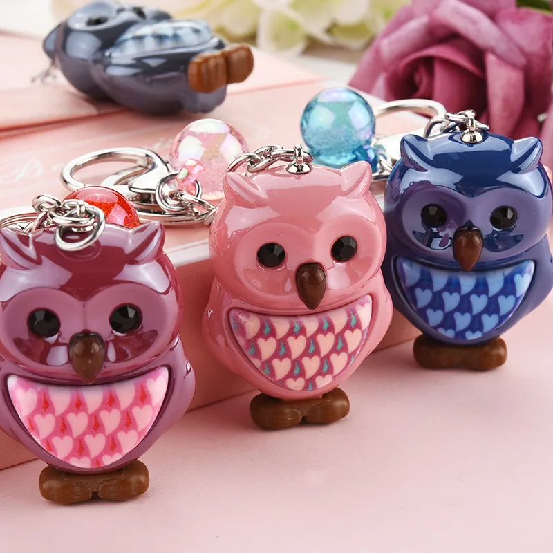 Cute Owl Keychain Accessories Eagle Pendant Men And Women Bag Key