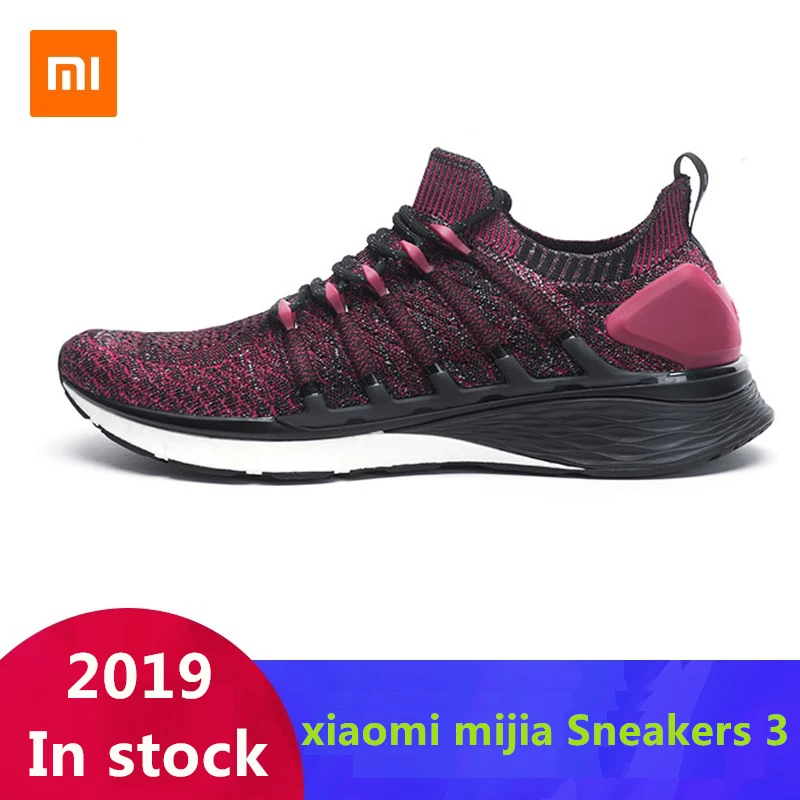 Billige Original Xiaomi Mijia Turnschuhe 3 herren Outdoor Sport Uni moulding 3D Fishbone Lock System Stricken Ober Männer Laufschuhe schuhe
