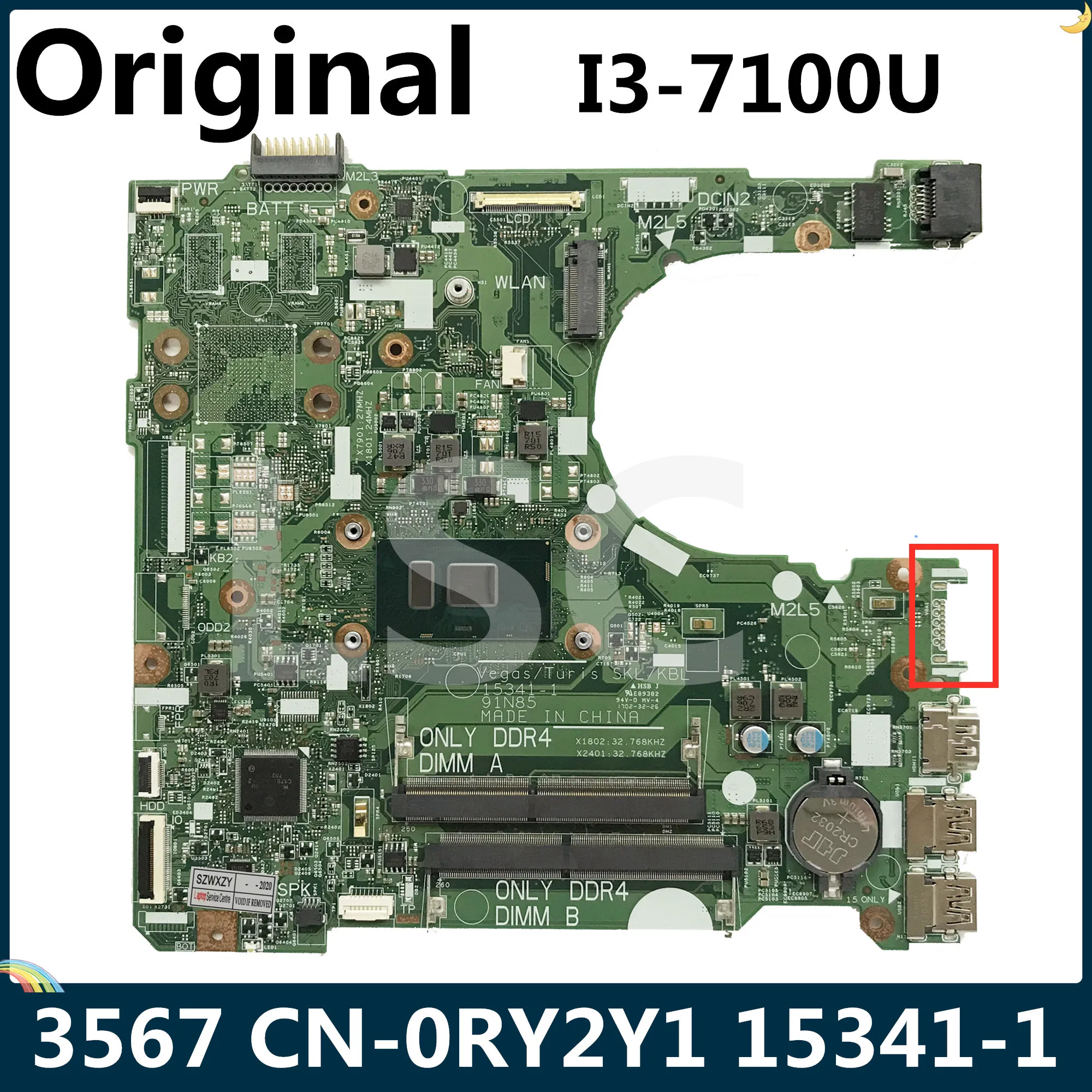 Материнская плата LSC для ноутбука DELL Inspiron 3567 фотосессия 15341 RY2Y1 1 с SR2ZW Фотоэлементы