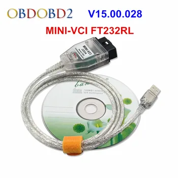 

Latest V15.00.028 MINI VCI Interface FOR TOYOTA TIS Techstream MINI-VCI FT232RL Chip J2534 OBD2 Diagnostic Cable Free Ship