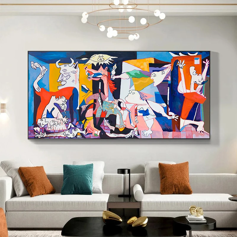 Famous Canvas Wall Art Posters And Prints Guernica By Picasso Canvas Paintings Reproductions Picasso Pictures Home Wall Decor
