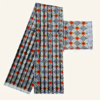 

organze ribbon sillk high quality african wa print silk print fabric 2yards chiffon matching 4yards satin silk free shipping