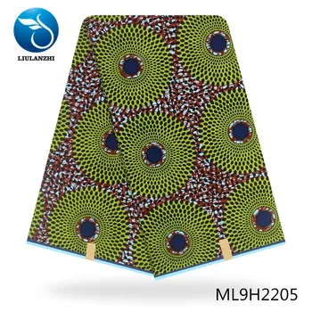 

LIULANZHI African wax fabrics 100%Cotton wax fabric hot sale ankara real wax fabric 6yards free shipping ML9H2174-ML9H2207